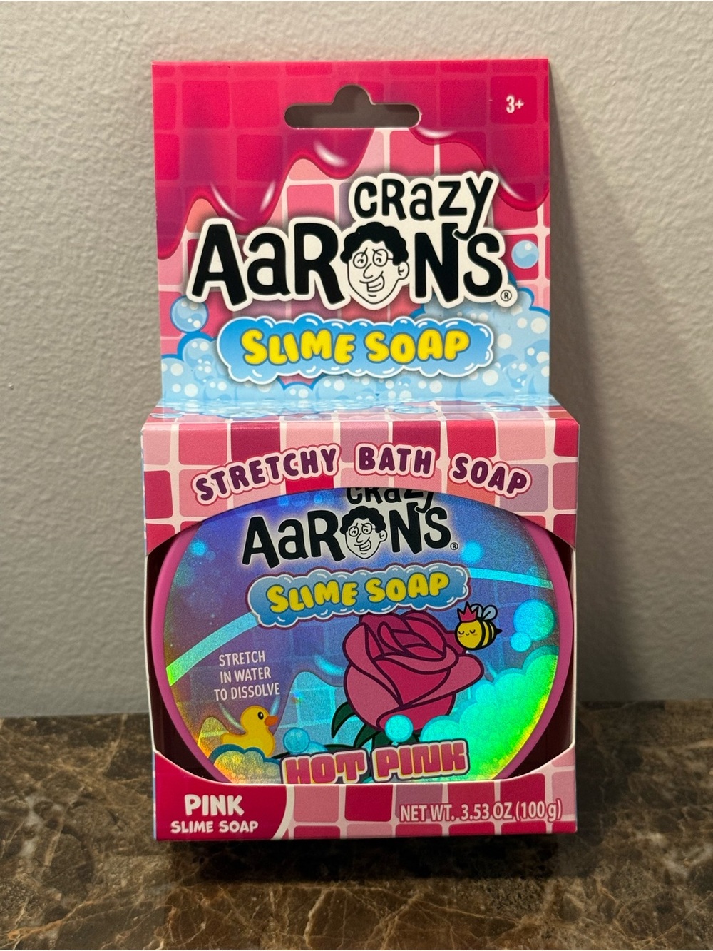 Crazy Aaron’s Hot Pink Slime Soap - Kids Stretchy Bath Soap
